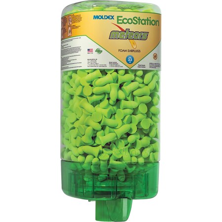 Moldex Disposable Uncorded Ear Plugs with Dispenser, Bell Shape, 33 dB, 500 Pairs, Green 6707